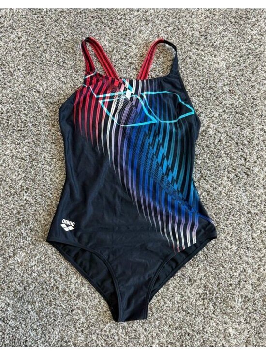 Arena Other - Arena Multicolor Optical Waves Pro Back One-piece Swimsuit Women's Size 38 (US 1
